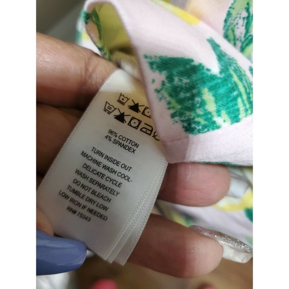 Cynthia Rowley Multicolor Cotton Sleeveless V-Neck Knee Length Dress Size 6 - Picture 8 of 10